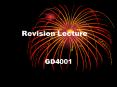 Revision Lecture