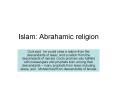 Islam: Abrahamic religion