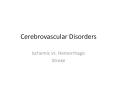Cerebrovascular Disorders
