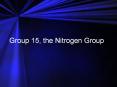 Group 15, the Nitrogen Group