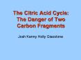 The Citric Acid Cycle: The Danger of Two Carbon Fragments