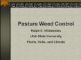 Pasture Weed Control