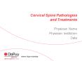 Cervical Spine Pathologies and Treatments