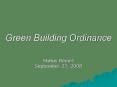 Green Building Ordinance
