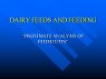 DAIRY FEEDS AND FEEDING