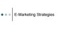 EMarketing Strategies