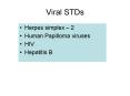 Viral STDs