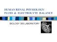HUMAN RENAL PHYSIOLOGY: FLUID