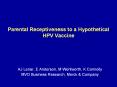Parental Receptiveness to a Hypothetical HPV Vaccine