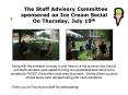 The Staff Advisory Committee sponsored an Ice Cream Social