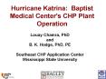 Hurricane Katrina: Baptist Medical Center's CHP Plant Operation