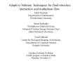 Adaptive Solution Techniques for fluidstructure interaction and multiphase flow