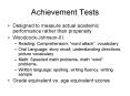 Achievement Tests