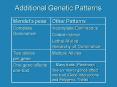 Additional Genetic Patterns