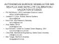 AUTONOMOUS SURFACE VESSELS FOR AIR-SEA FLUX AND SATELLITE CALIBRATION / VALIDATION STUDIES