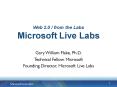 Web 2.0 from the Labs Microsoft Live Labs