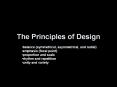 The Principles of Design