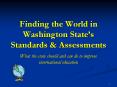 Finding the World in Washington State
