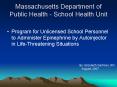 Massachusetts Department of Public Health School Health Unit