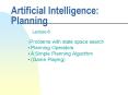Artificial Intelligence: Planning