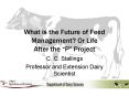 What is the Future of Feed Management Or Life After the P Project