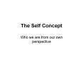 The Self Concept