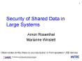 Security of Shared Data in Large Systems