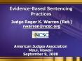 EvidenceBased Sentencing Practices