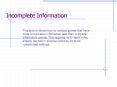 Incomplete Information
