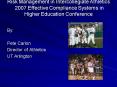 Risk Management in Intercollegiate Athletics 2007 Effective Compliance Systems in Higher Education C