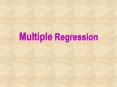 Multiple Regression
