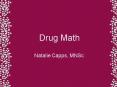 Drug Math
