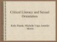 Critical Literacy and Sexual Orientation