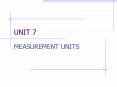 MEASUREMENT UNITS