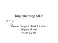 Implementing MLP