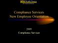 Compliance Services New Employee Orientation