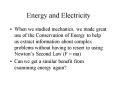 Energy and Electricity