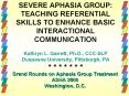 Grand Rounds on Aphasia Group Treatment ASHA 2000 Washington, D.C.