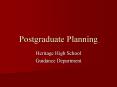 Postgraduate Planning