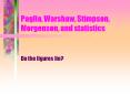 Paglia, Warshaw, Stimpson, Morgenson, and statistics