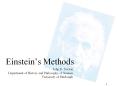 Einsteins Methods