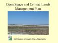 Open Space and Critical Lands Management Plan