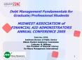 Debt Management Fundamentals for GraduateProfessional Students MIDWEST ASSOCIATION of FINANCIAL AID