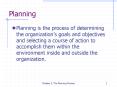 Planning