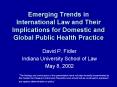 Emerging Trends in International Law and Their Implications for Domestic and Global Public Health Practice