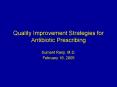 Quality Improvement Strategies for Antibiotic Prescribing