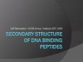 Secondary structure of Dna binding peptides