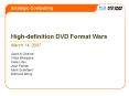 Highdefinition DVD Format Wars
