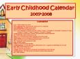 Early Childhood Calendar 20072008