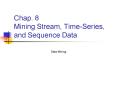 Chap. 8 Mining Stream, TimeSeries, and Sequence Data